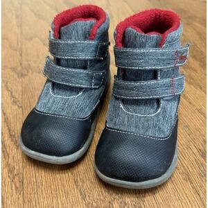 SEE KAI RUN Ashton Blake Ankle Boots Shoes Fleece Lined Boys Size 10 Blue Red